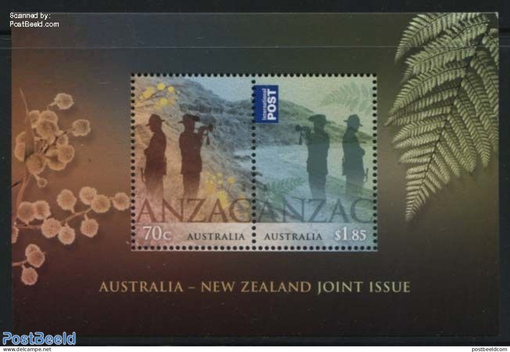 Australia 2015 ANZAC S/s, Joint Issue New Zealand, Mint NH, History - Various - Militarism - Joint Issues - World War I - Unused Stamps