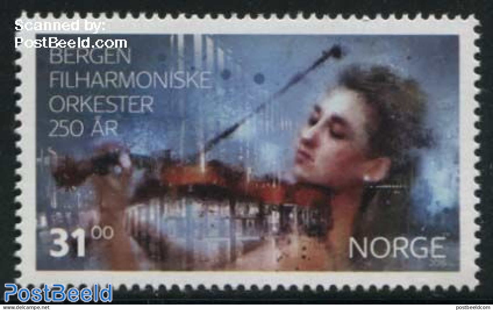 Norway 2015 Bergen Philarmonic Orchestra 1v, Mint NH, Performance Art - Music - Musical Instruments - Unused Stamps