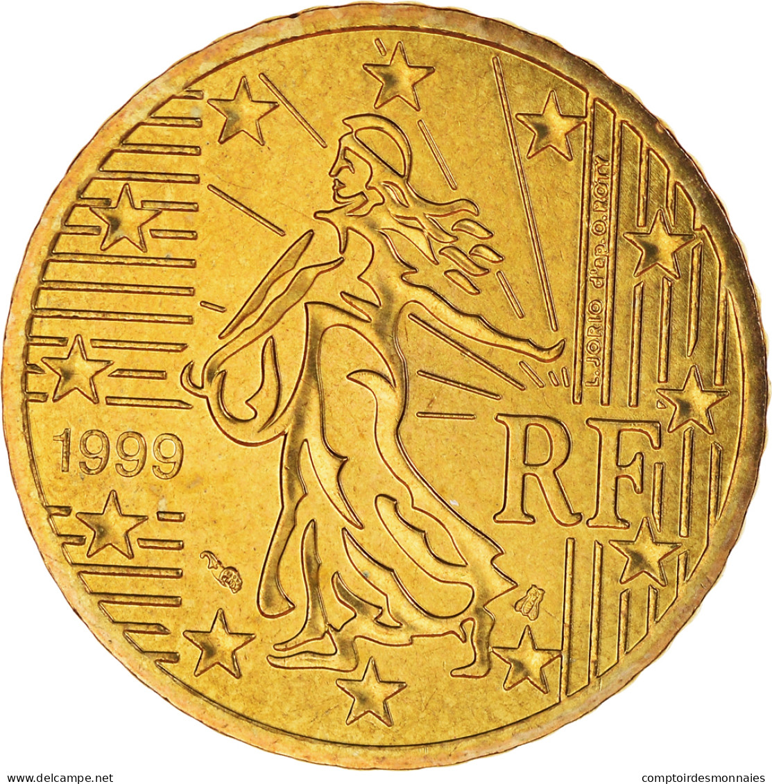 France, 50 Euro Cent, 1999, Paris, BU, FDC, Laiton, KM:1287 - France