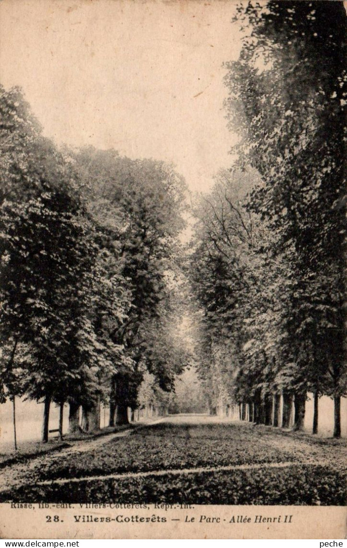 N°3177 W -cpa Villers Cotterets -le Parc -allée Henri II- - Villers Cotterets