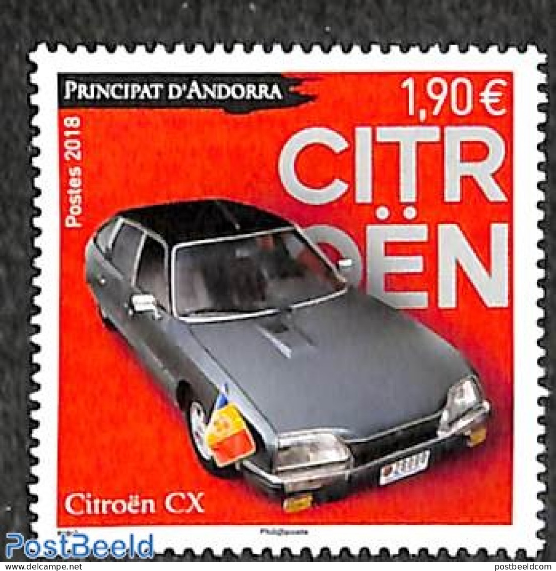 Andorra, French Post 2018 Citroën CX 1v, Mint NH, Transport - Automobiles - Hobby & Collectables Store - Hobbyprof Mo.. - Neufs