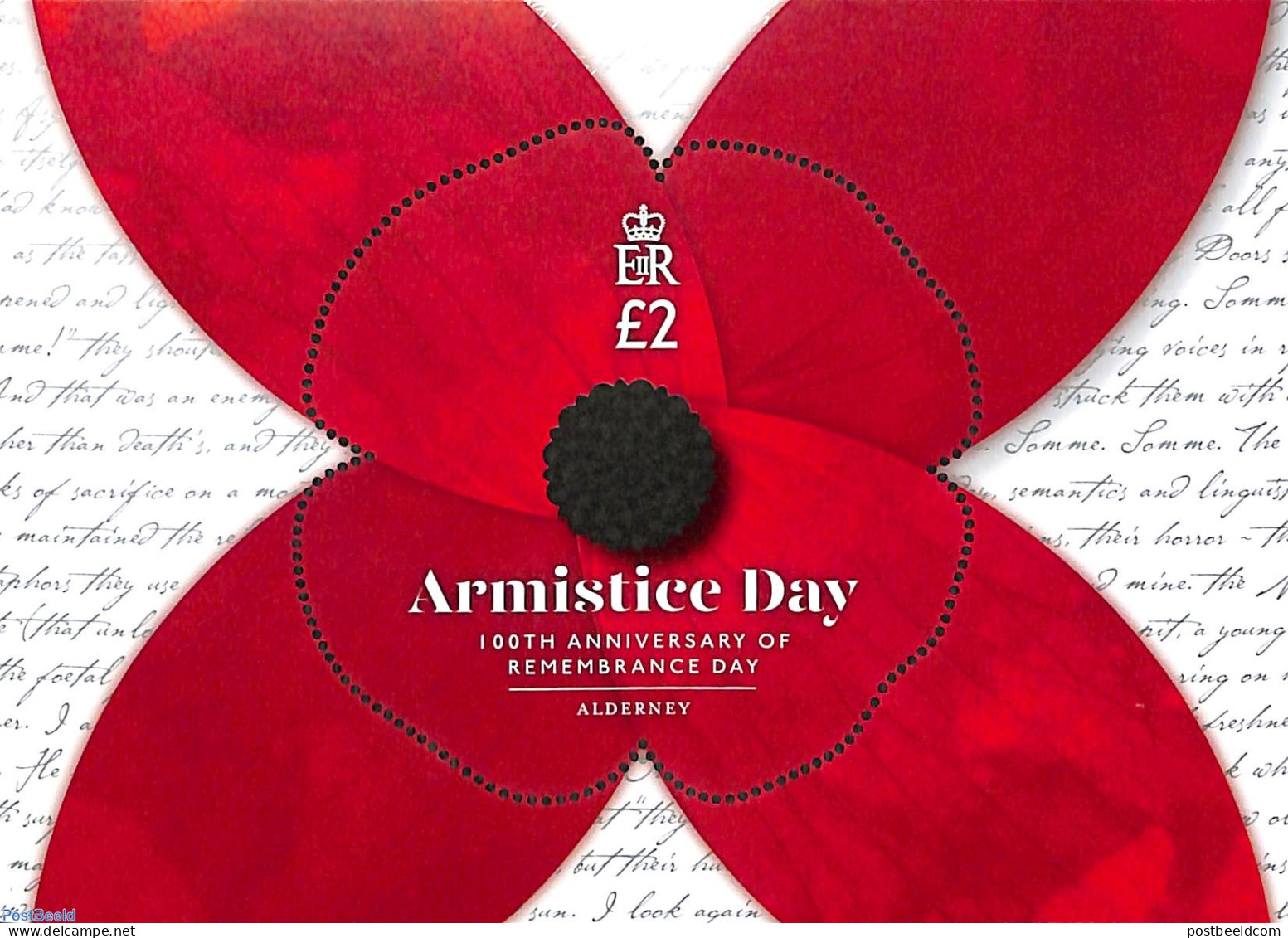 Alderney 2019 Armistice Day S/s, Mint NH, History - Nature - Flowers & Plants - World War I - Guerre Mondiale (Première)