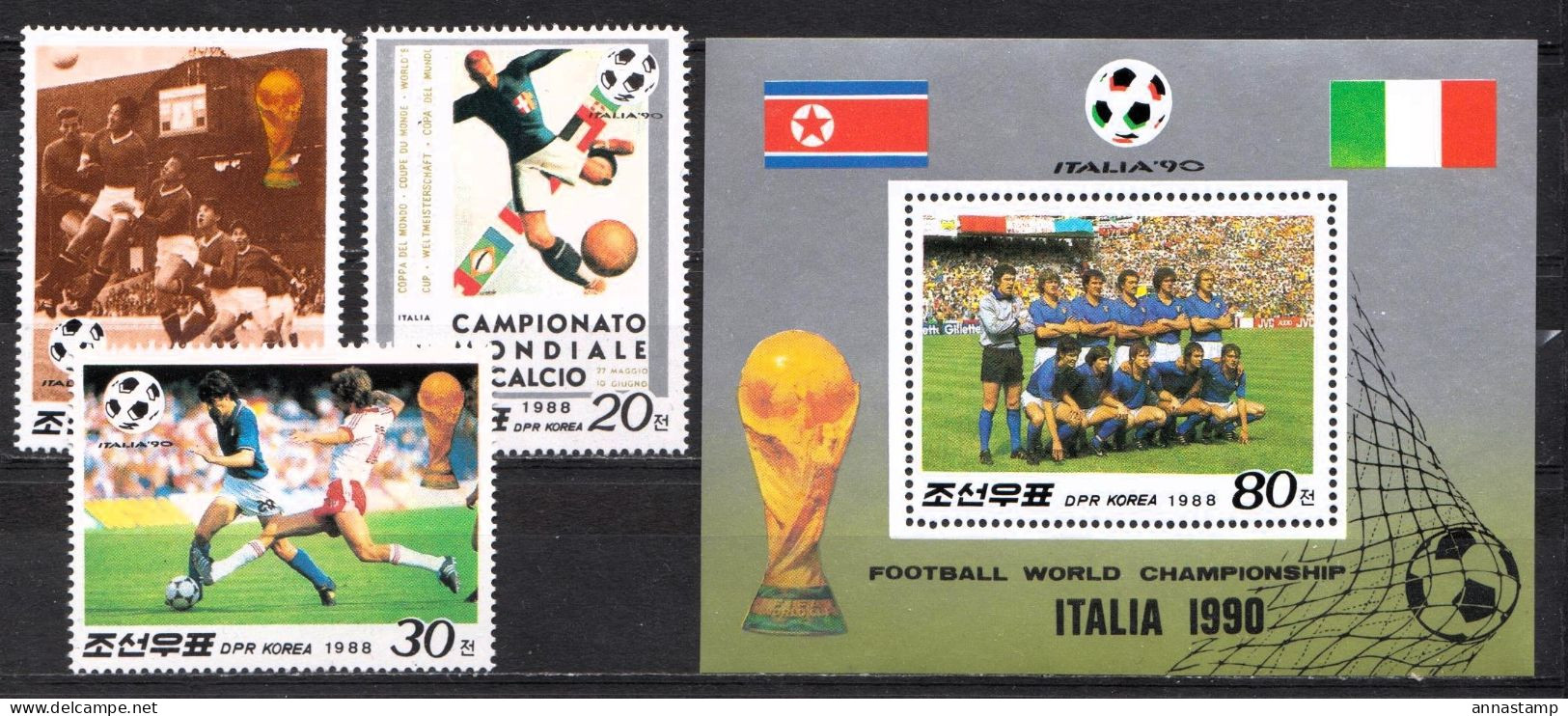 North-Korea MNH Set And SS - 1990 – Italia