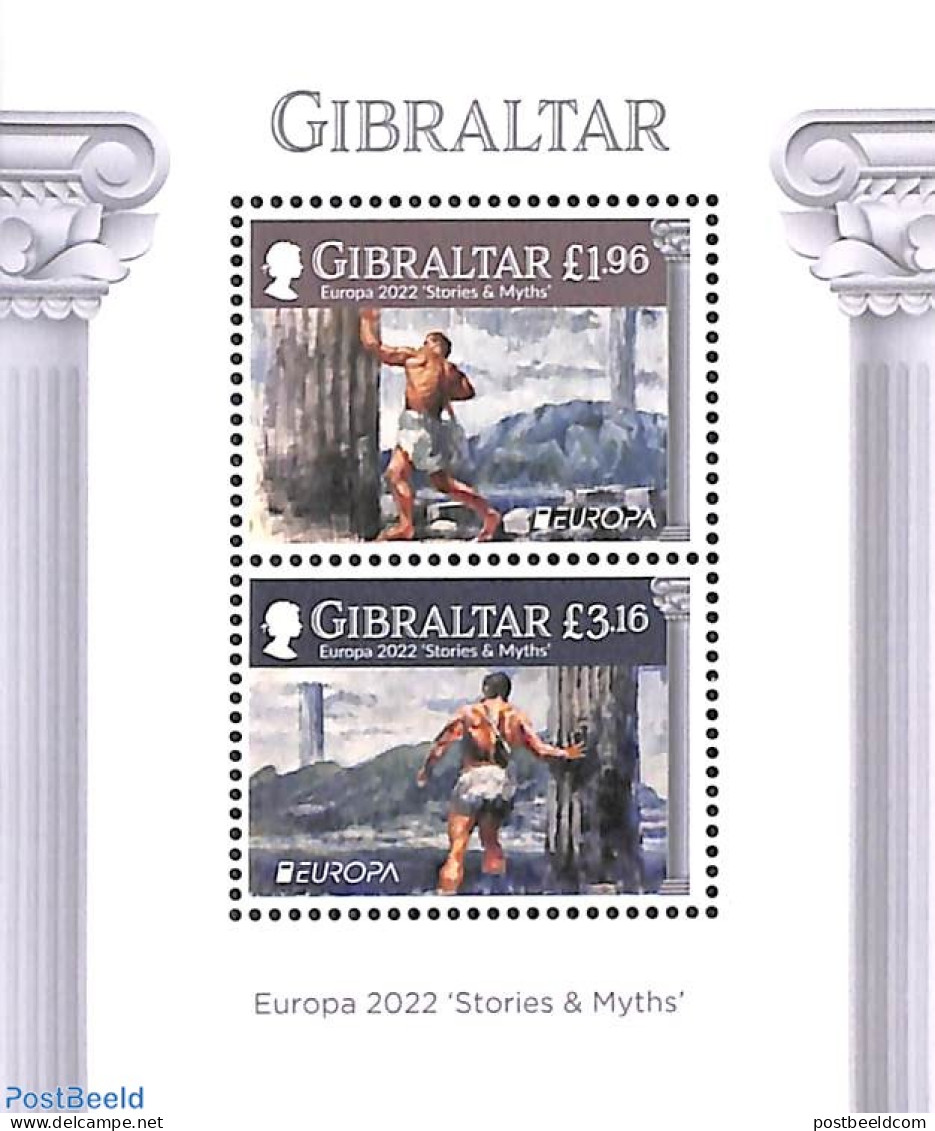 Gibraltar 2022 Europa, Myths & Legends S/s, Mint NH, History - Europa (cept) - Art - Fairytales - Fairy Tales, Popular Stories & Legends