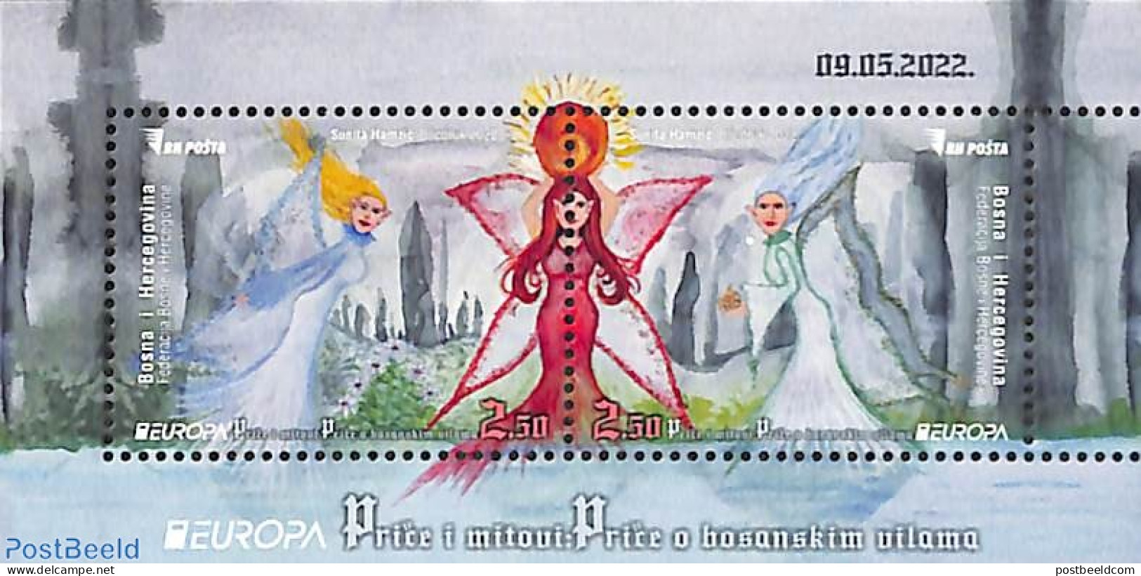 Bosnia Herzegovina 2022 Europa, Myths & Legends S/s, Mint NH, History - Europa (cept) - Art - Fairytales - Fiabe, Racconti Popolari & Leggende