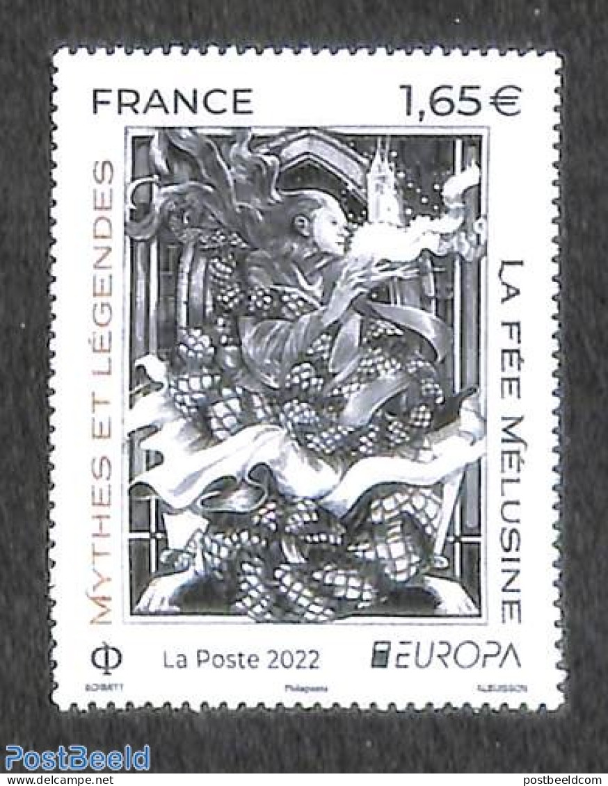 France 2022 Europa, Myths & Legends 1v, Mint NH, History - Europa (cept) - Art - Fairytales - Neufs