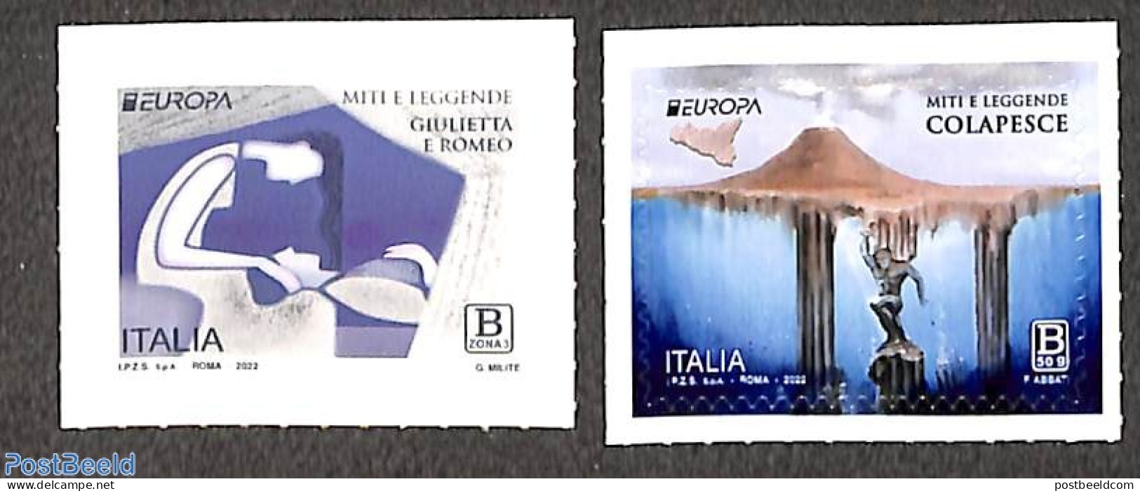Italy 2022 Europa, Myths & Legends 2v, Mint NH, History - Europa (cept) - Art - Fairytales - Other & Unclassified