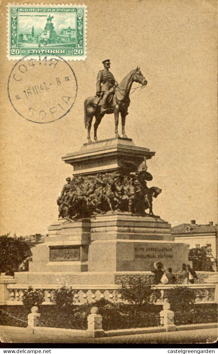 X0628 Bulgaria, Maximum 16.III.1941 Equestrian  Monument To Russian Tsar Alexander II In Sofia, Yvert 157 - Lettres & Documents