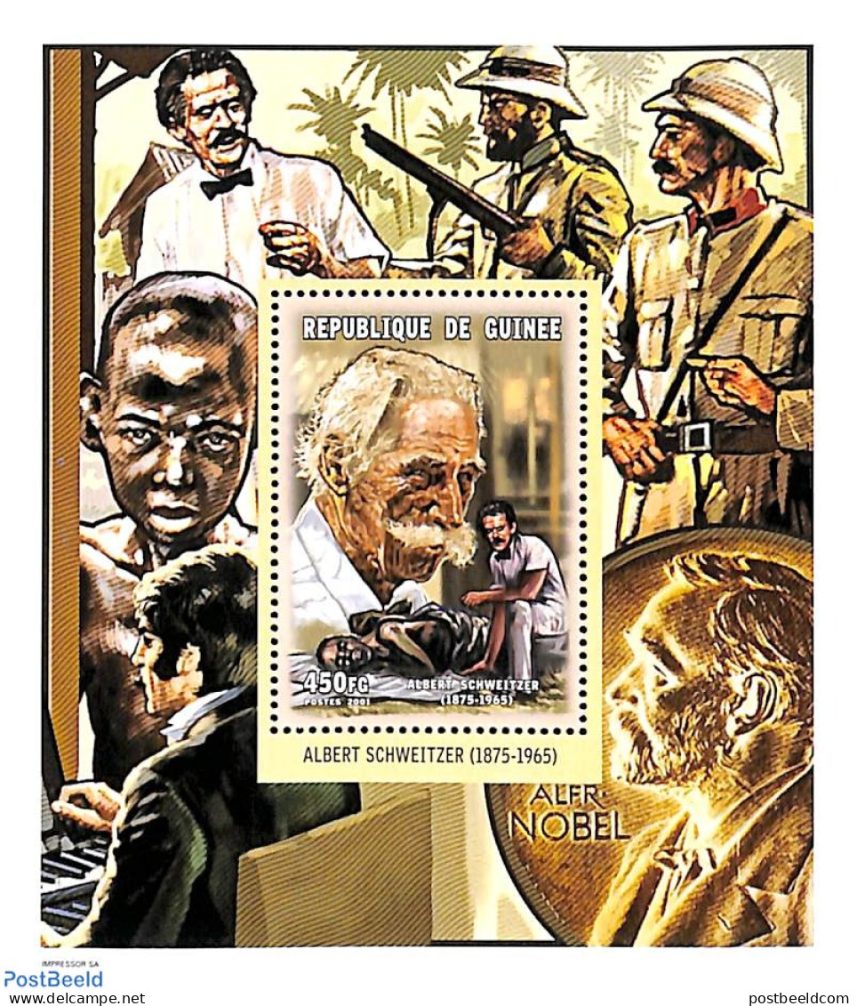 Guinea, Republic 2001 Albert Schweitzer S/s, Mint NH, Health - Health - Other & Unclassified