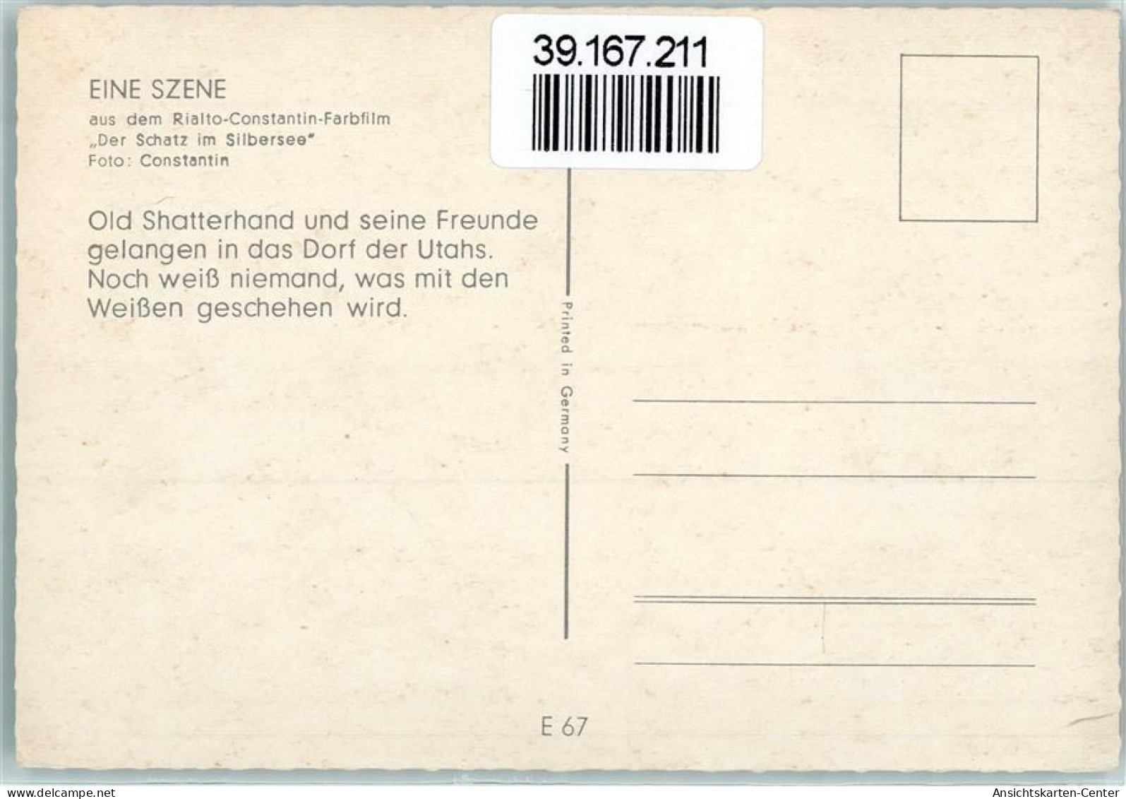 39167211 - E 67 Der Schatz Am Silbesee May, Karl - Autres & Non Classés