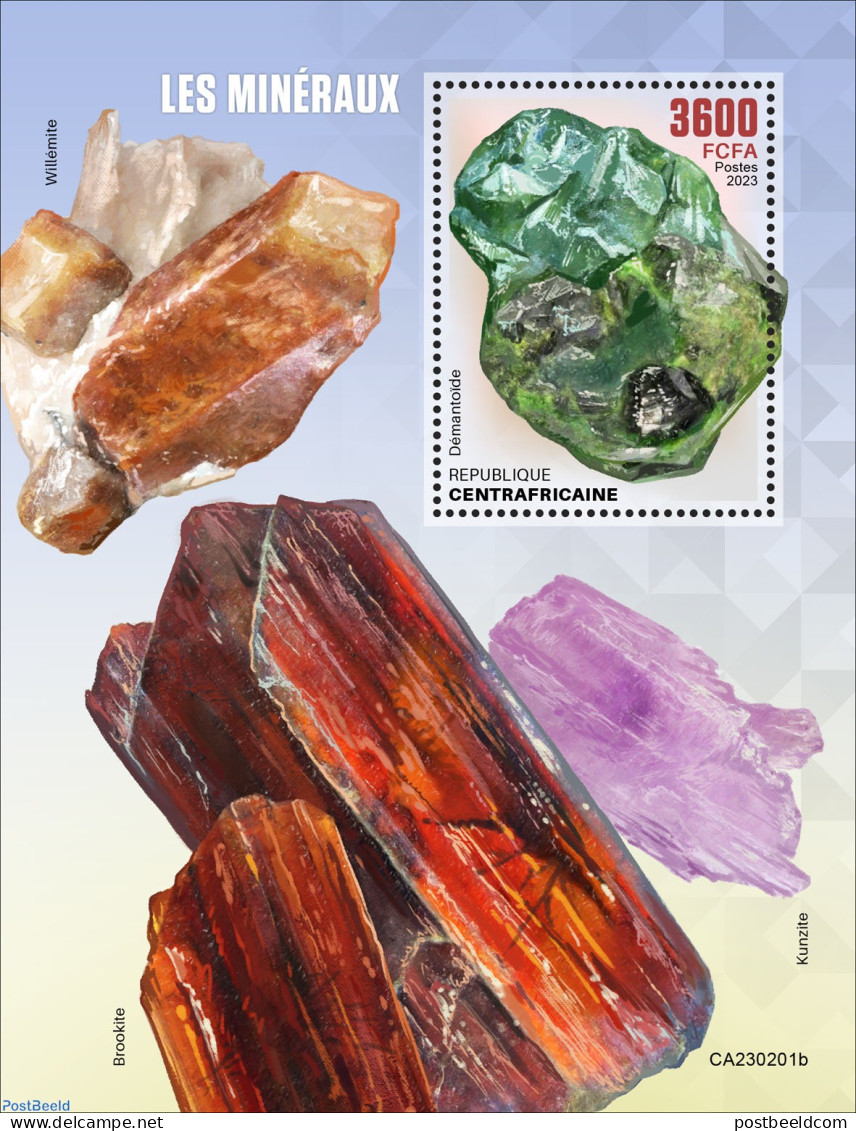 Central Africa 2023 Minerals, Mint NH, History - Geology - Central African Republic