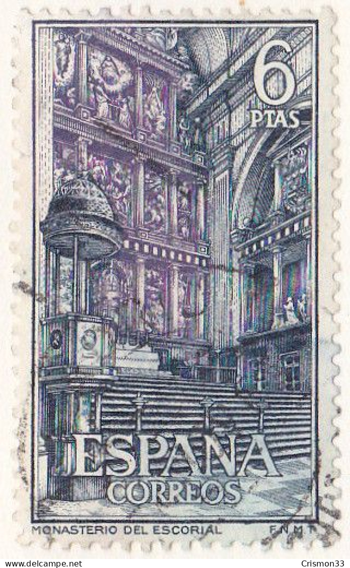 1961 - ESPAÑA -  REAL MONASTERIO DE SAN LORENZO DE EL ESCORIAL - EDIFIL 1387 - Used Stamps