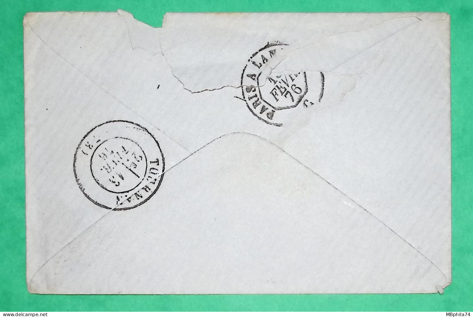 N°60C GC 1159 COUDRAY ST GERMER OISE OR ORIGINE RURALE POUR FAVIERES SEINE ET MARNE 1876 LETTRE COVER FRANCE - 1849-1876: Période Classique