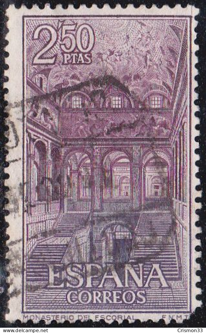 1961 - ESPAÑA -  REAL MONASTERIO DE SAN LORENZO DE EL ESCORIAL - EDIFIL 1385 - Used Stamps