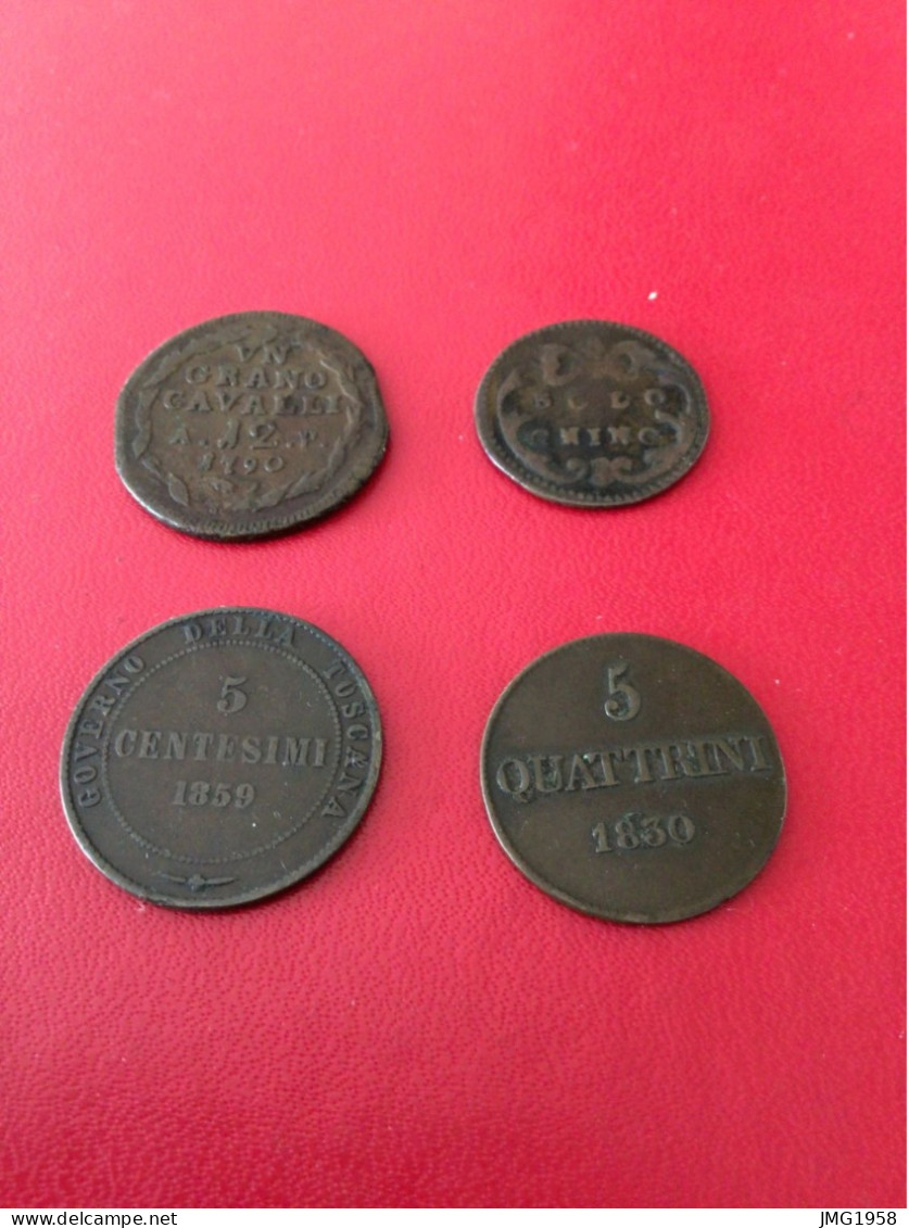 4 TRES ANCIENNES MONNAIE ITALIE - 4 OLD ITALIAN COINS. - Sonstige & Ohne Zuordnung