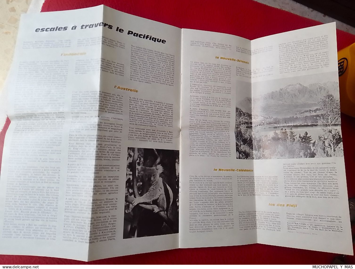 GUÍA GUIDE ANTIGUO FOLLETO TURÍSTICO PROGRAMA DE TURISMO O SIMIL..AIR FRANCE PACIFIQUE PACÍFICO LÍNEAS AÉREAS AIR LINES.