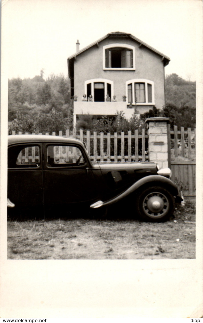 Photographie Photo Vintage Snapshot Amateur Automobile Voiture Auto Pavillon - Cars