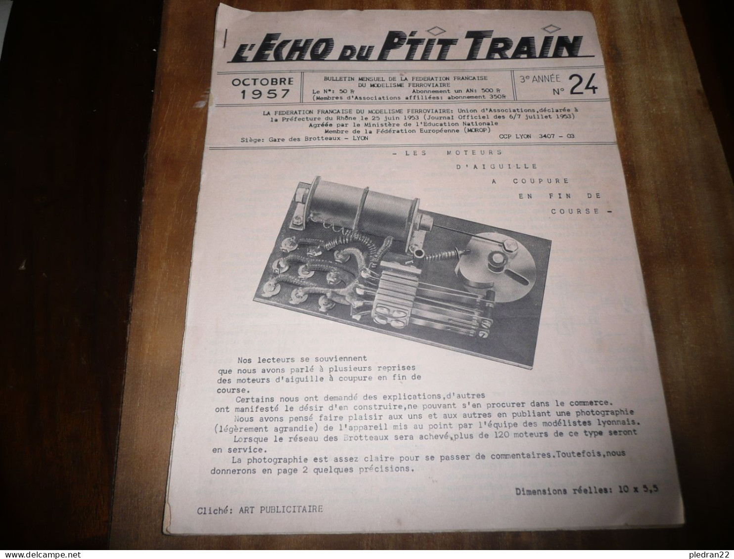 CHEMINS DE FER REVUE L'ECHO DU P'TIT TRAIN N° 24 OCTOBRE 1957 MODELISME FERROVIAIRE GARE DES BROTTEAUX LYON - Railway & Tramway