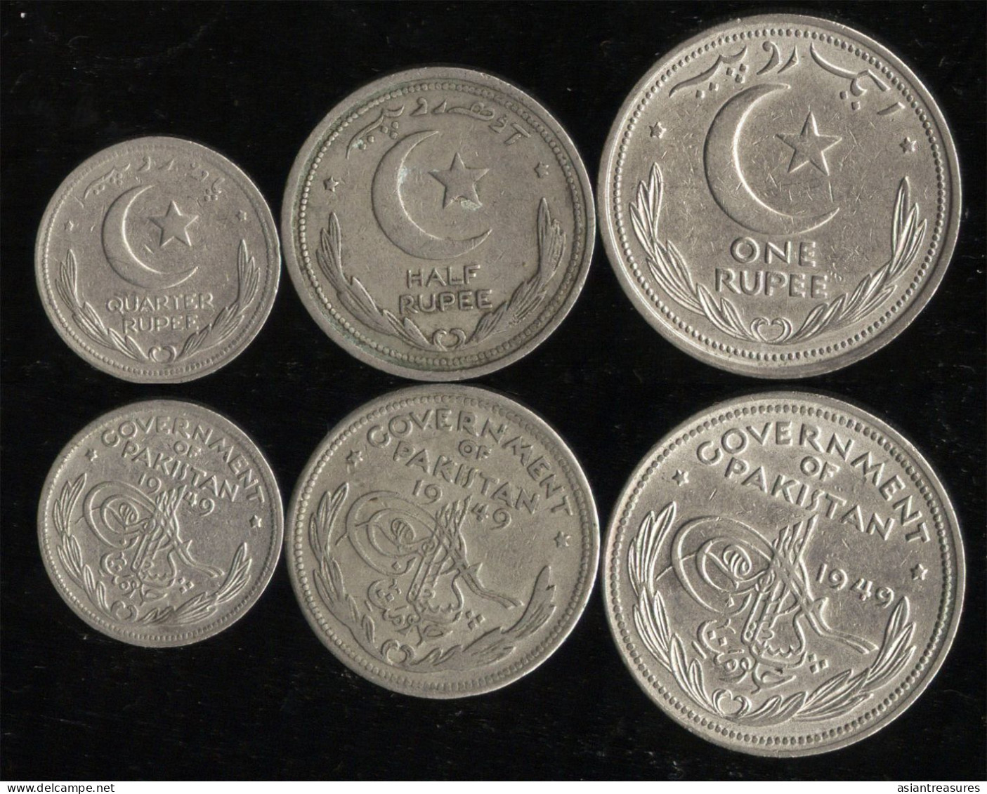 2nd Free Pakistan 1949 3-coin Set In Nice Condition - Sonstige – Asien
