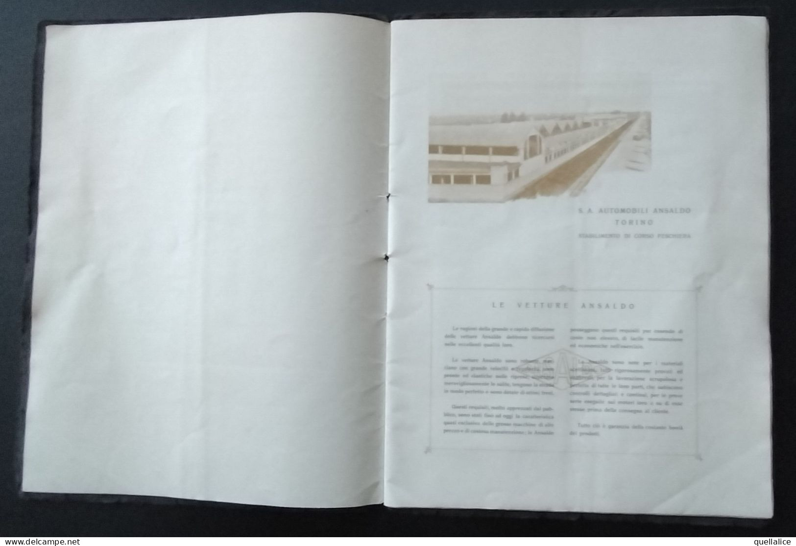 03940"ANSALDO-TORINO-CATALOGO PRESENT.NE DITTE CHE HANNO COOP.TO ALLA COSRUZ.NE DELLE NS AUTO-LISTINO PREZZI 1924" ORIG. - Machines