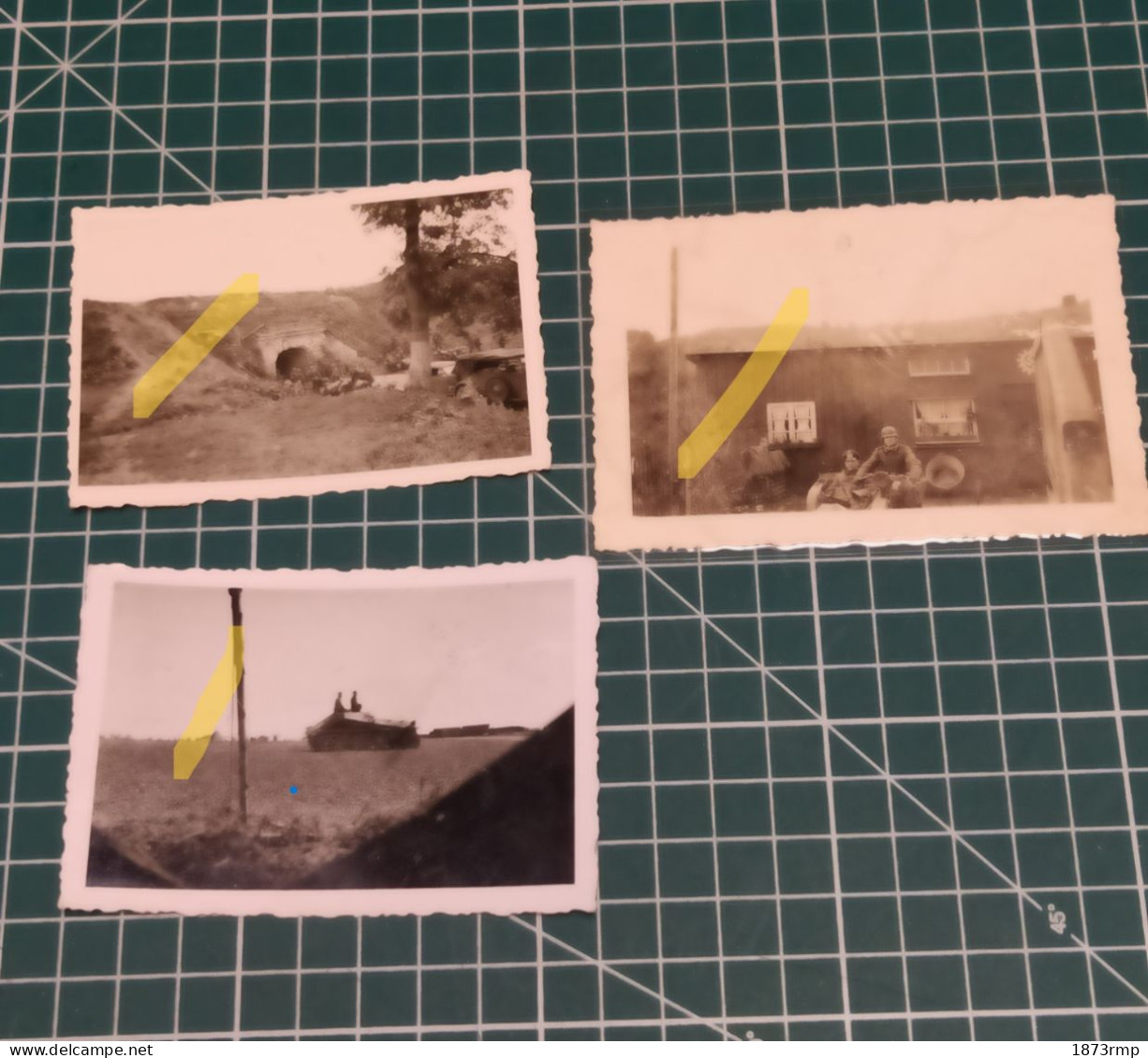 3 PHOTOS SOLDATS ALLEMANDS 39/45, MOTO, KUBELWAGEN, SDKFZ, OFICIERS, WW2 - 1939-45