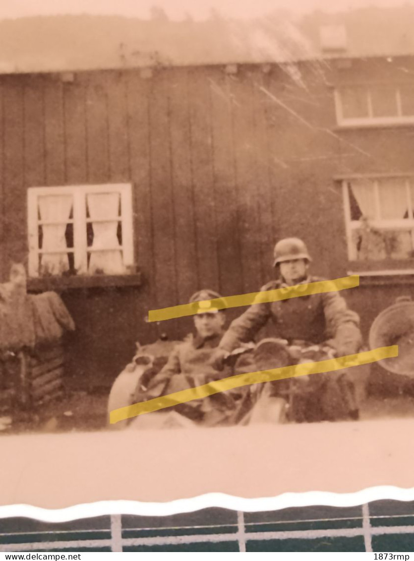 3 PHOTOS SOLDATS ALLEMANDS 39/45, MOTO, KUBELWAGEN, SDKFZ, OFICIERS, WW2 - 1939-45