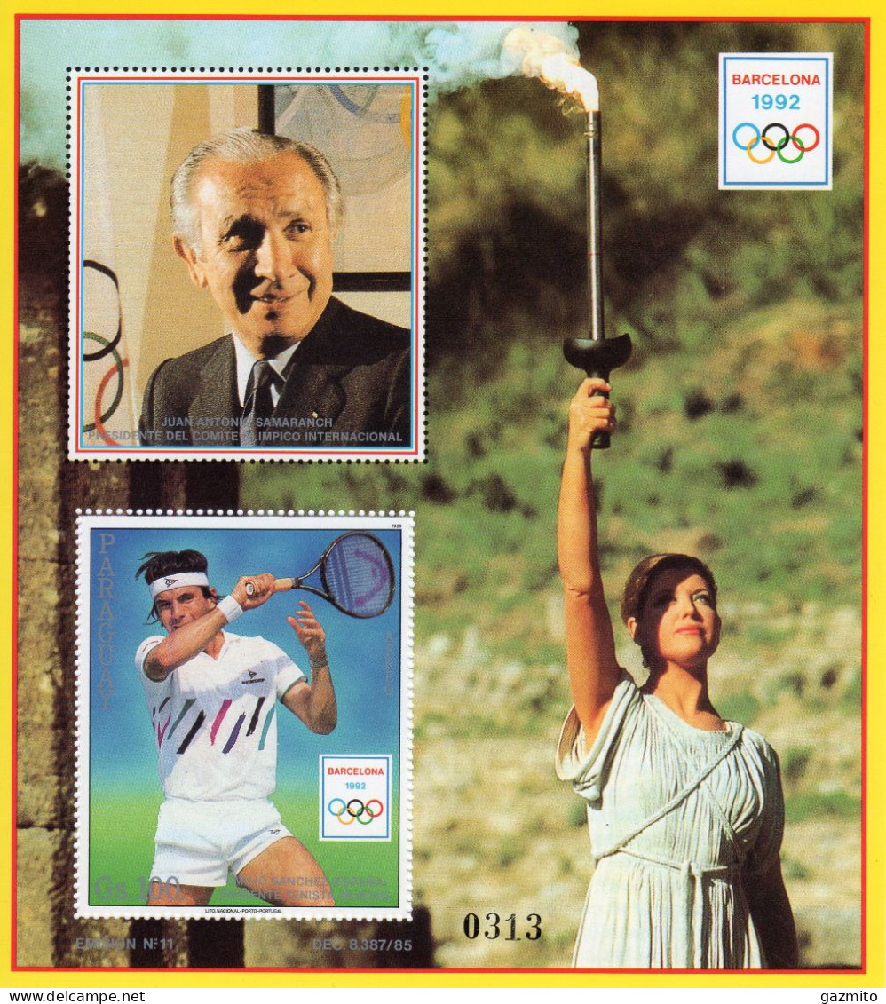 Paraguay 1989, Olympic Games In Barcellona, Tennis, BF - Summer 1992: Barcelona