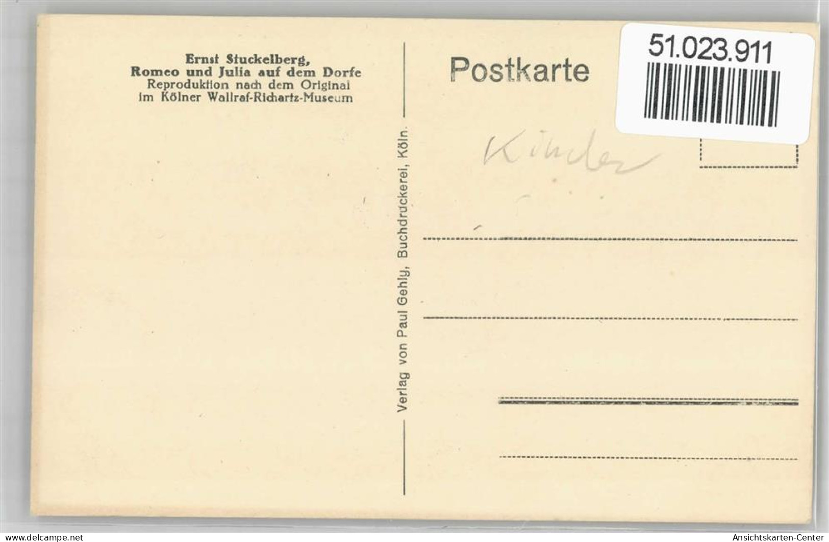 51023911 - Romeo Und Julia Auf Dem Dorfe, Ernst Stuckelberg - Other & Unclassified