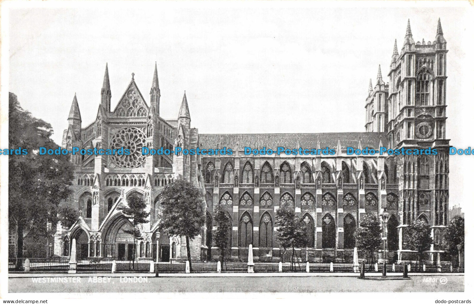 R097152 Westminster Abbey. London. Valentine. Silveresque - Andere & Zonder Classificatie