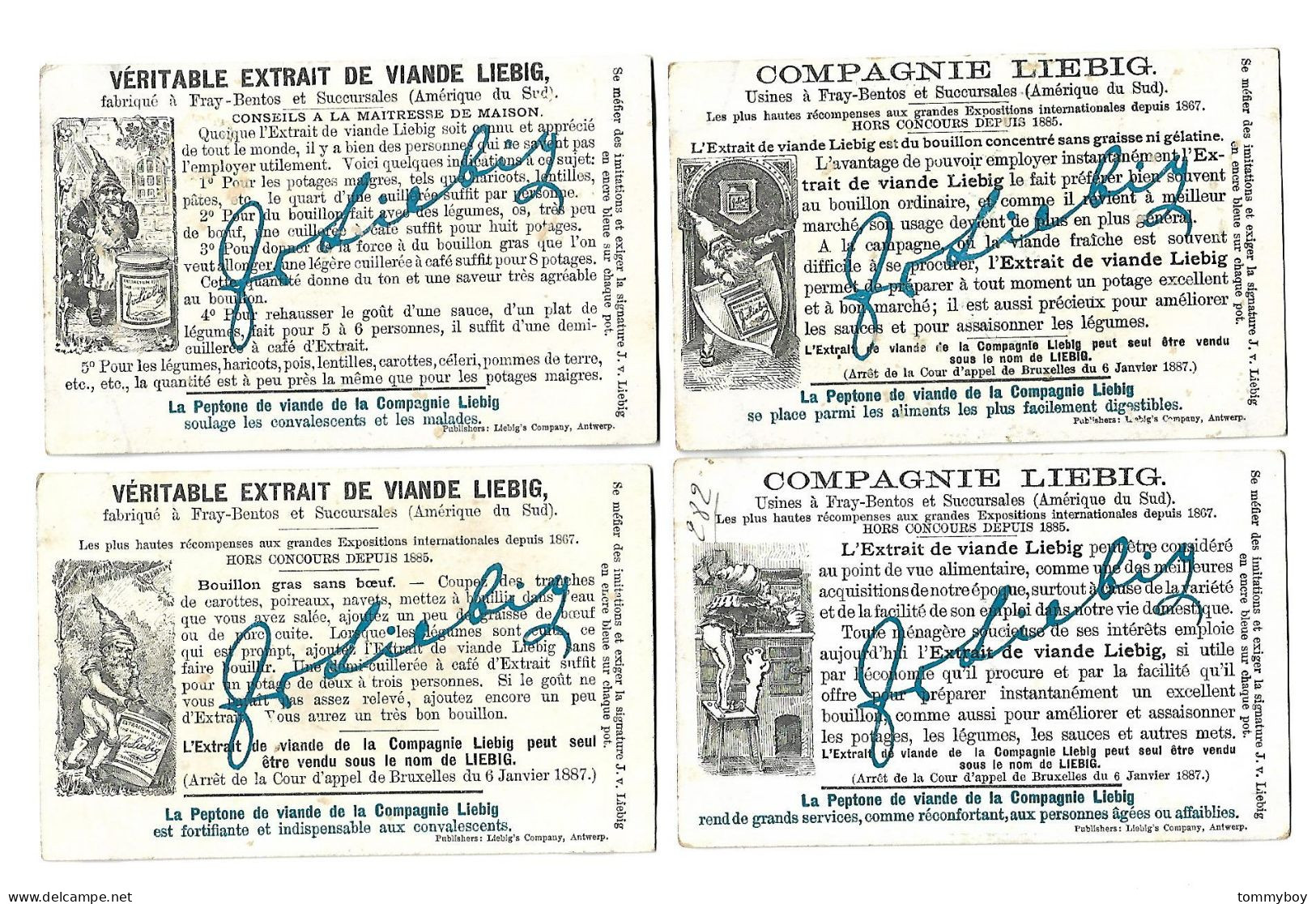 S 497, Liebig 6 Cards, Petits Musiciens Ambulants  (one Card Has A Hidden Tear In Backside) (ref B10) - Liebig