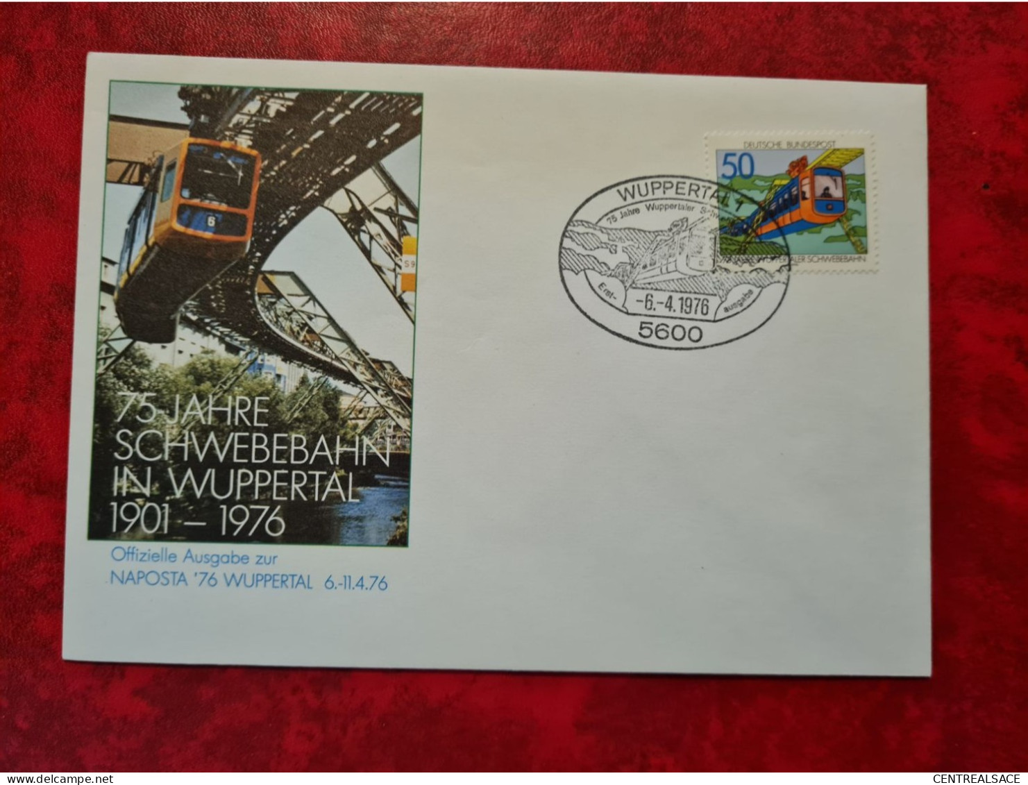 Lettre ALLEMAGNE 1976 WUPPERTAL  75 JAHRE WUPPERTALER SCHWEBEBAHN - Other & Unclassified