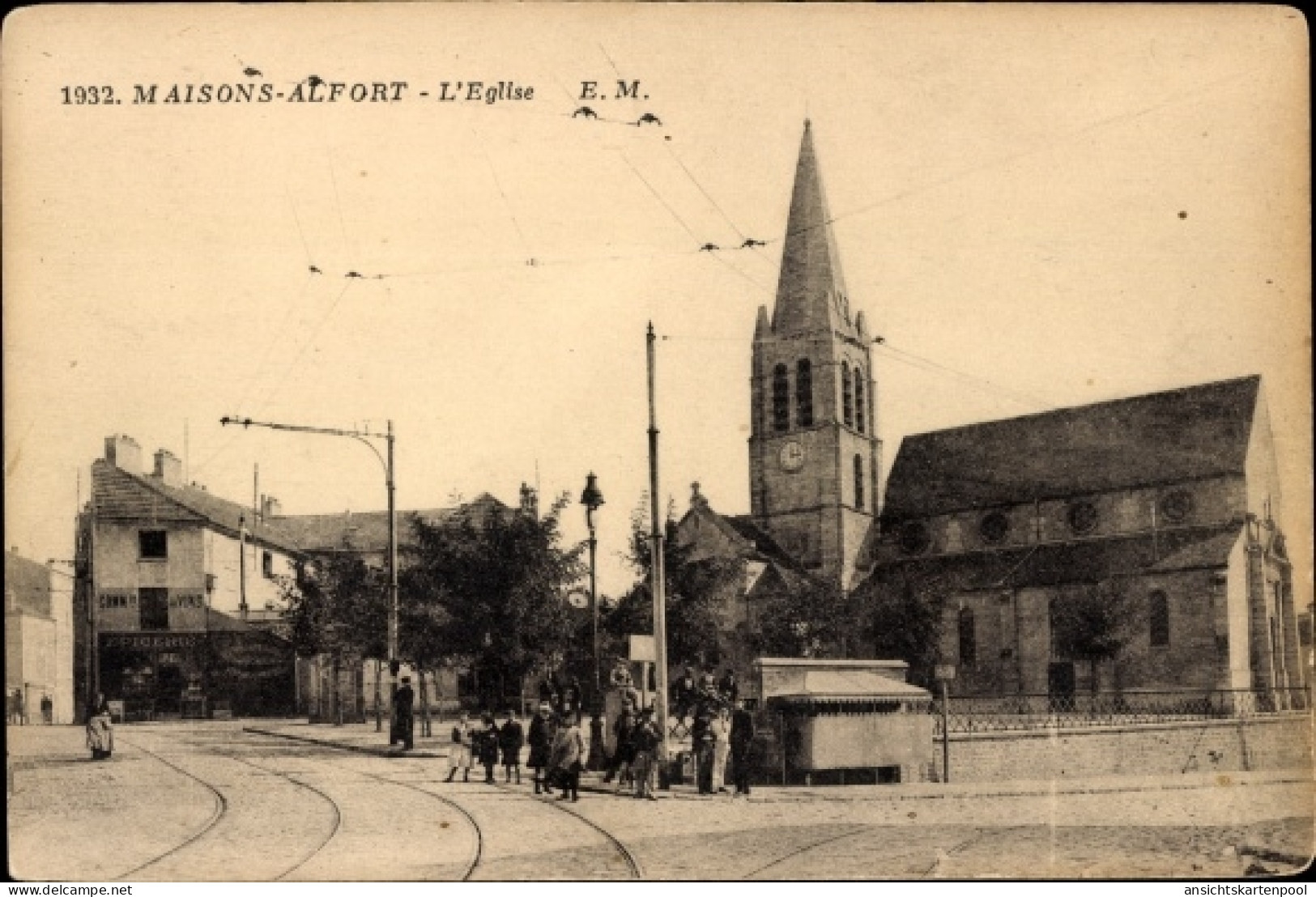 CPA Maisons Alfort Val De Marne, Die Kirche - Sonstige & Ohne Zuordnung