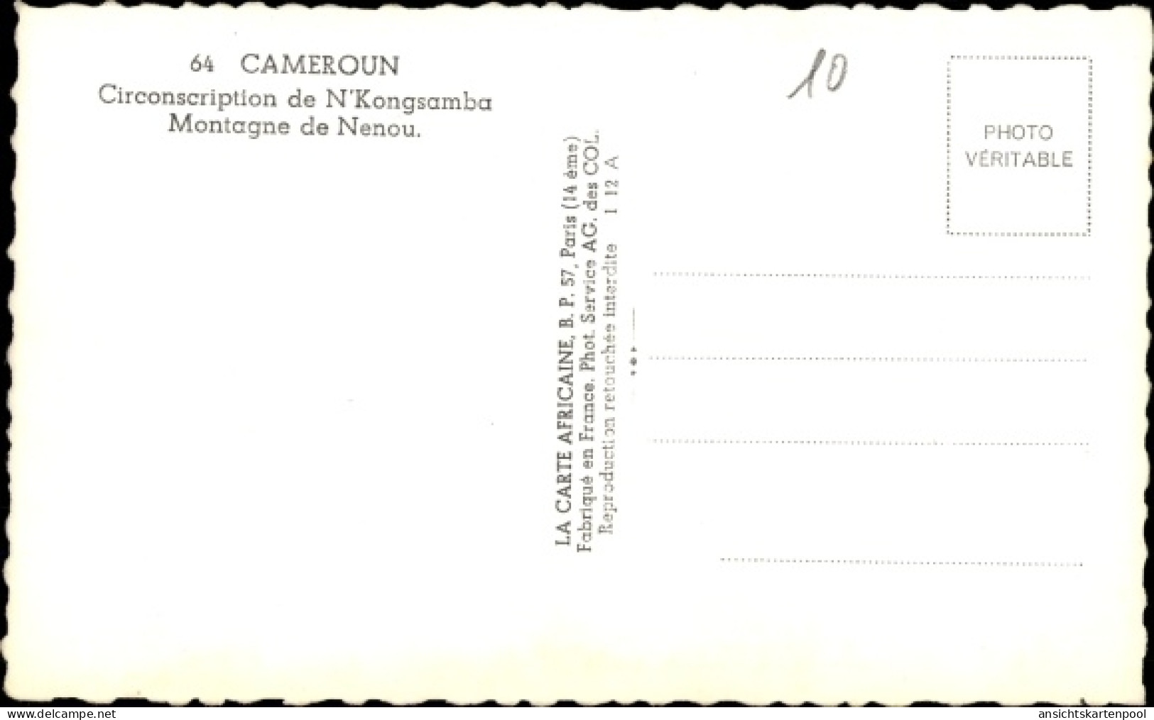 CPA Nkongsamba Kamerun, Bezirk N'Kongsamba Nenou Berg - Cameroun