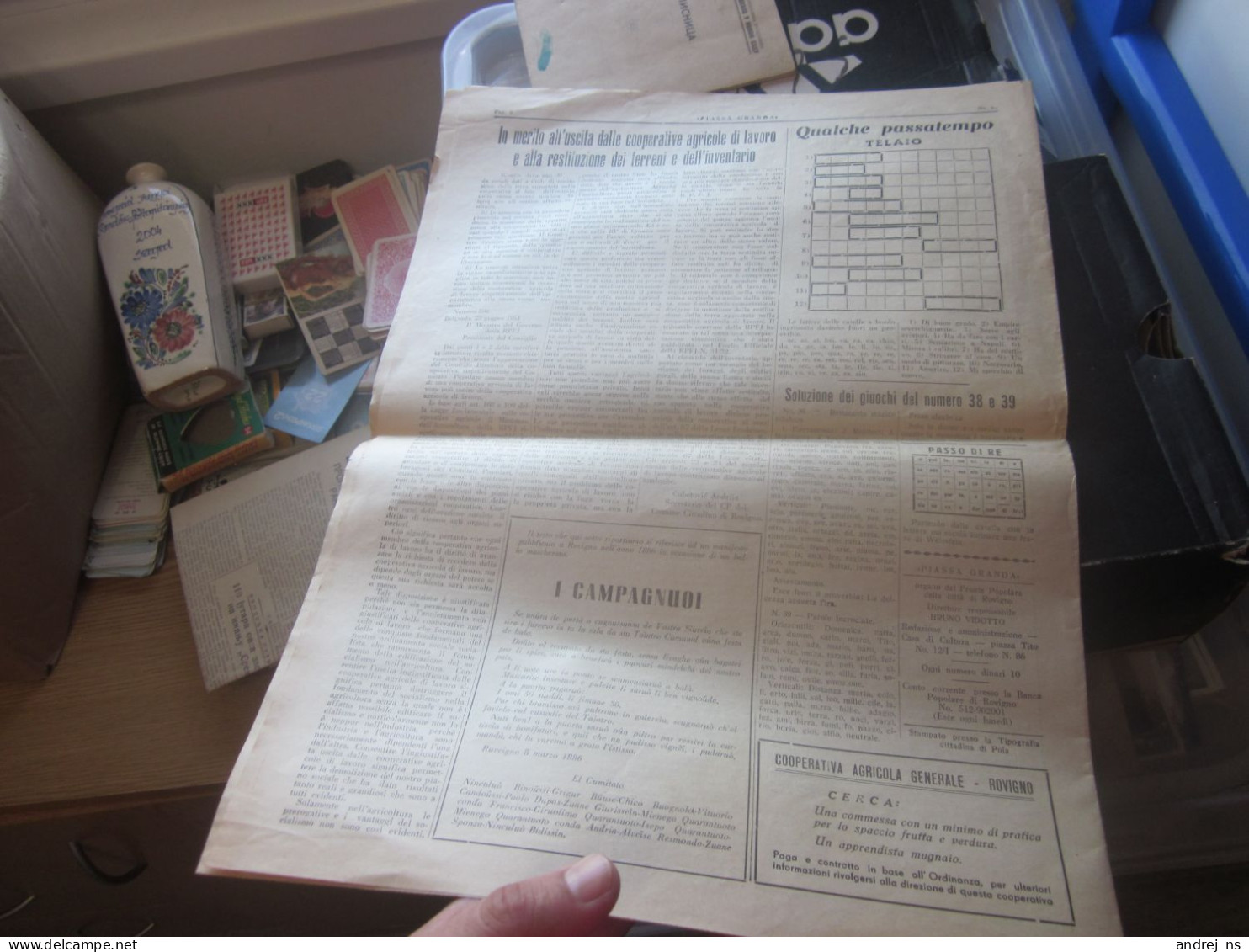 Piassa Granda Organo Del Fronte Popolare Per La Citta Di Rovigno Rovigno 1952 Newspapers In Italian - Kroatië