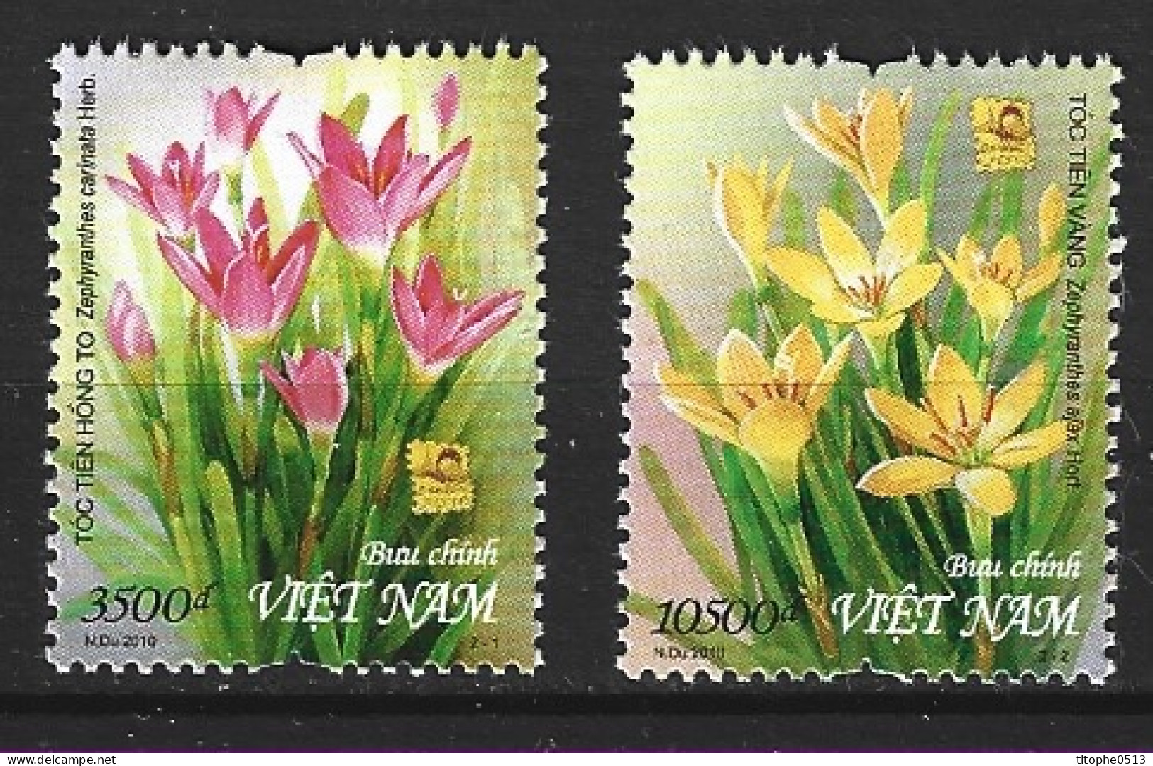 VIET NAM. N°2357-8 De 2010. Liliacées. - Sonstige & Ohne Zuordnung