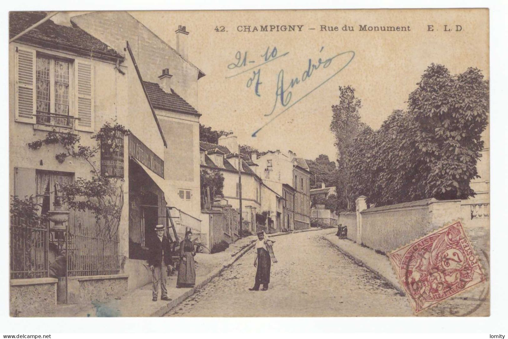 94 Champigny Rue Du Monument CPA Voir état Ci Dessous - Champigny Sur Marne