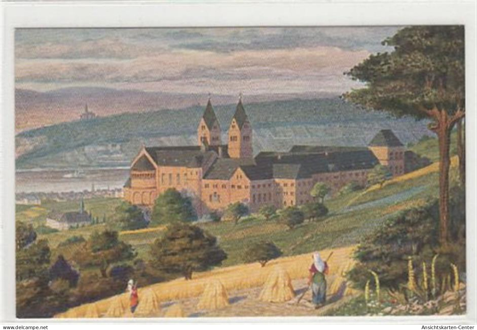 39093411 - Ruedesheim Eibingen, Kuenstlerkarte.  Ein Blick Auf St. Hildegard Ungelaufen  Gute Erhaltung. - Ruedesheim A. Rh.