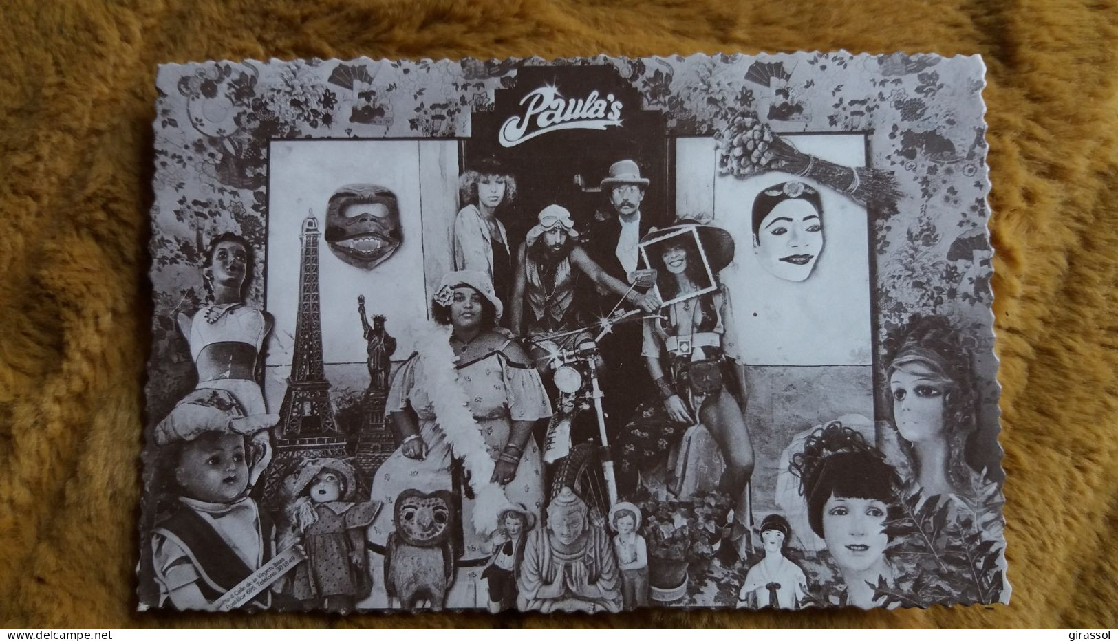 CPM BOUTIQUE FAMOUS SINCE 1972 PAULA S IBIZA ESPAGNE TOUR EIFEL POUPEE BOUDDHA STATUE DE LA LIBERTE MASQUES - Werbepostkarten