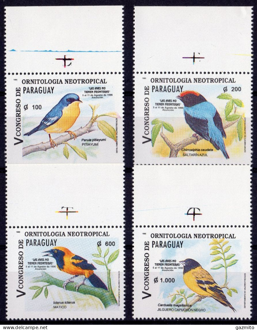Paraguay 1995, Birds, 4val - Paraguay