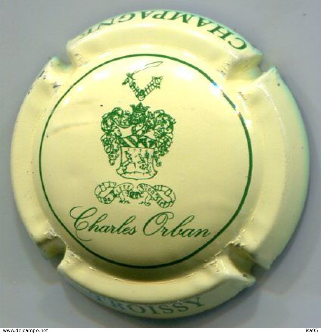 CAPSULE-CHAMPAGNE ORBAN Charles N°01 Jaune-crème & Vert - Other & Unclassified