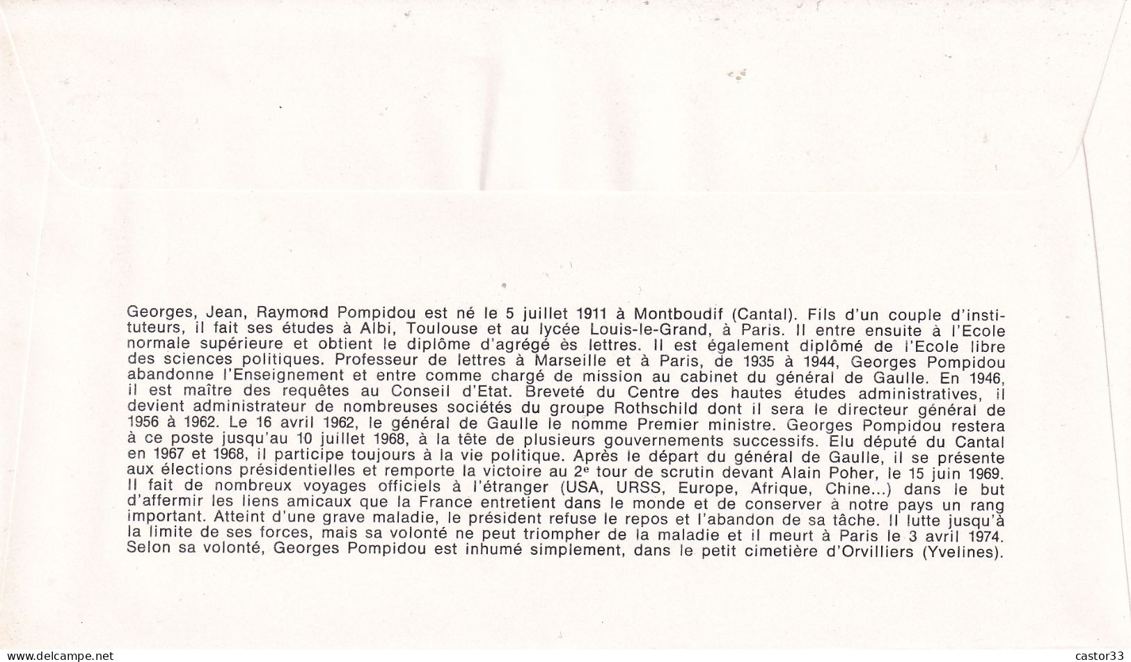 1er Jour, Georges Pompidou - 1970-1979