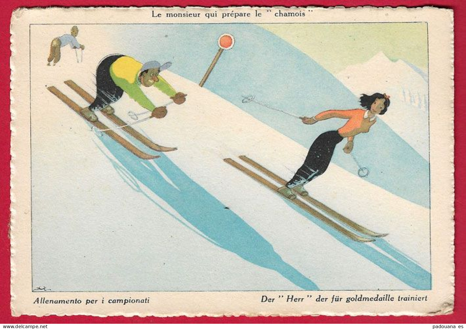 AE779 FANTAISIES ILLUSTRATEUR SAMIVEL SERIE EFPE DE 1959 N°10L E SKI - Winter Sports