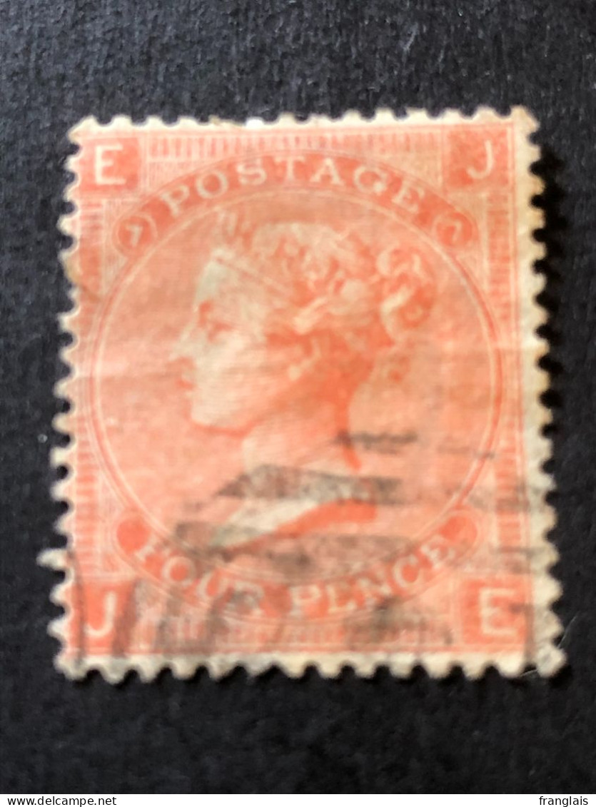 GB  SG 95  4d Deeep Vermilion Plate 7 - Used Stamps