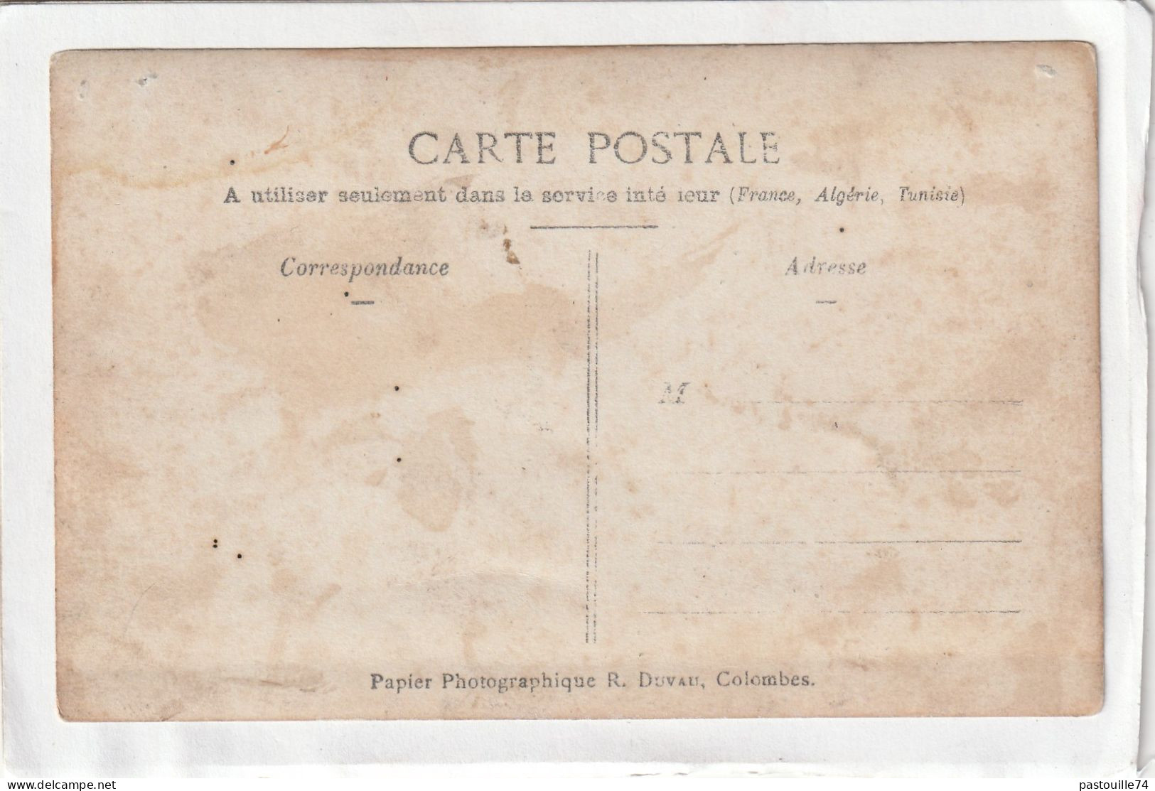 Carte Photo. 14 X 9  - MAISON DUVERNAY - PEINTRE - Da Identificare