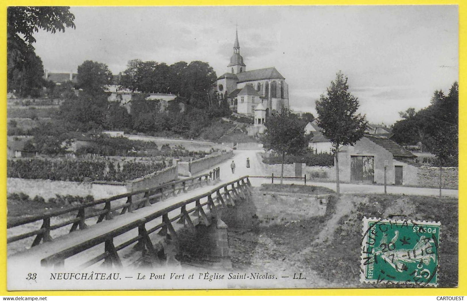 CPA Neufchâteau - Eglise St Nicolas Et Pont Vert - 1914 - Neufchateau