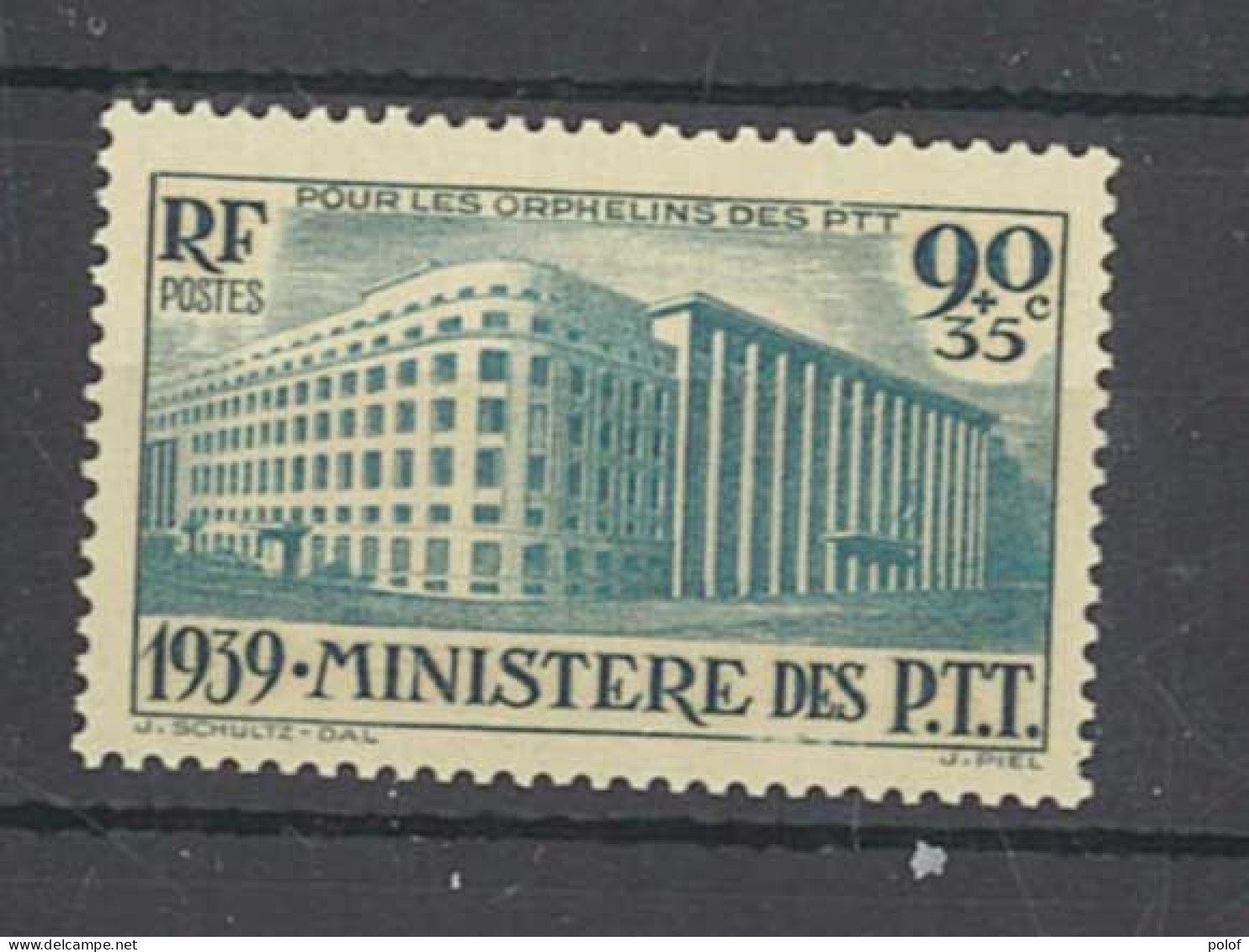 Yvert 424- Pour Les Orphelins Des PTT - 1939 Ministère Des PTT - 1 Timbre Neuf Sans Trace De Charnière - Other & Unclassified