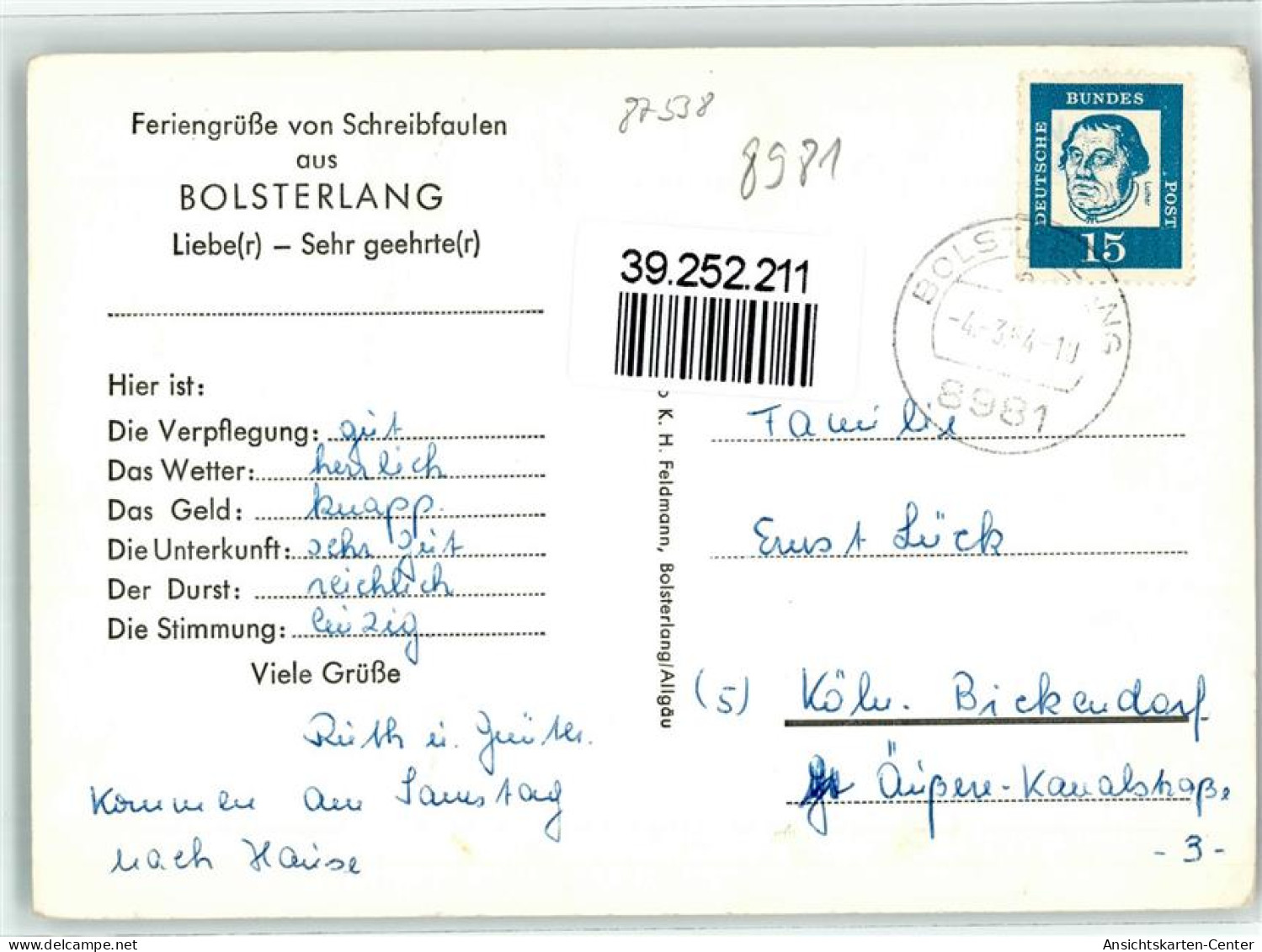 39252211 - Bolsterlang - Other & Unclassified