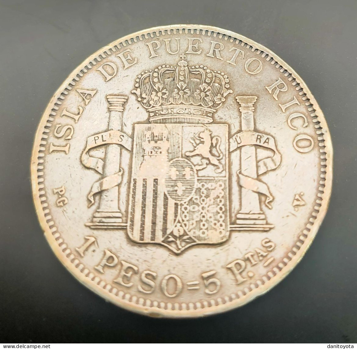 ESPAÑA. AÑO 1895. ALFONSO XIII. 1 PESO PLATA PUERTO RICO. PESO 24,7 GR - Provincial Currencies