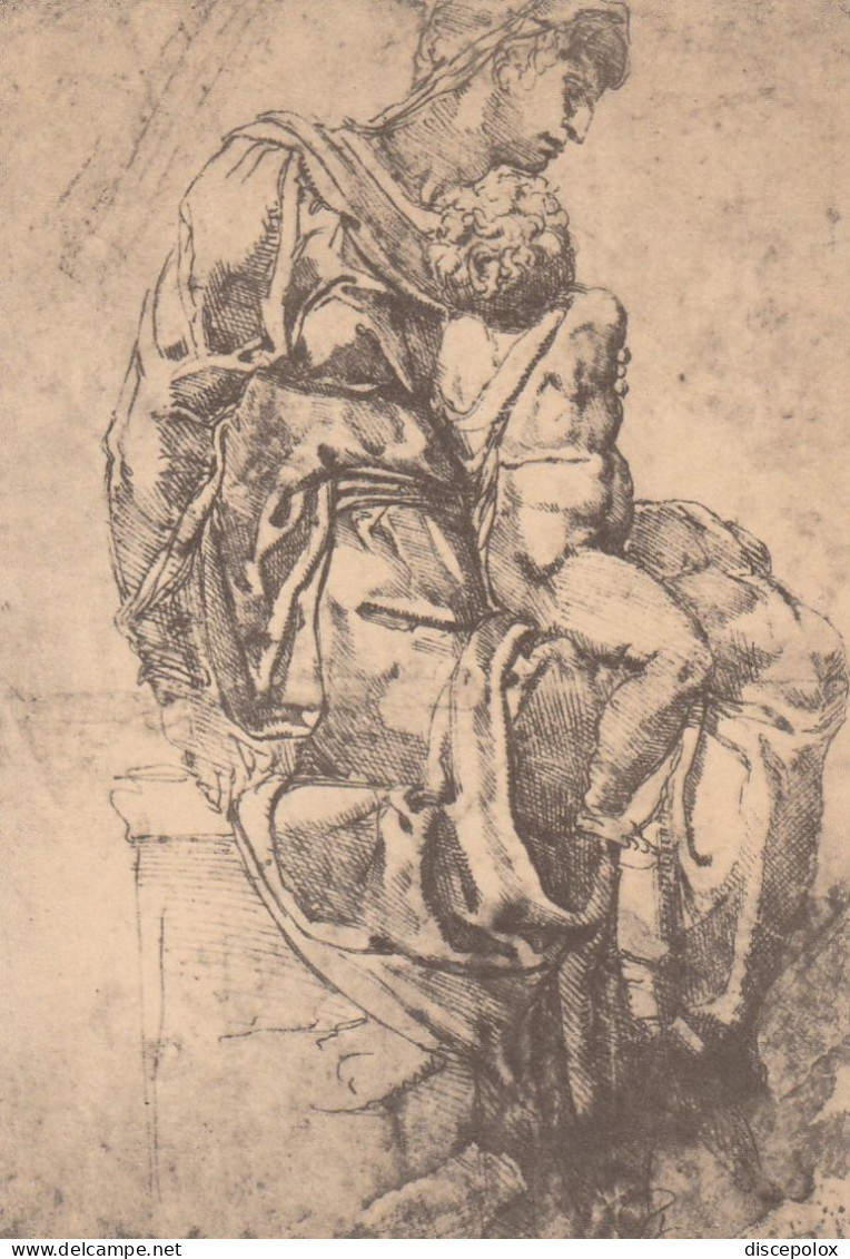 AD505 Michelangelo - La Vergine Col Figlio - Paris Louvre - Dipinto Paint Peinture - Paintings