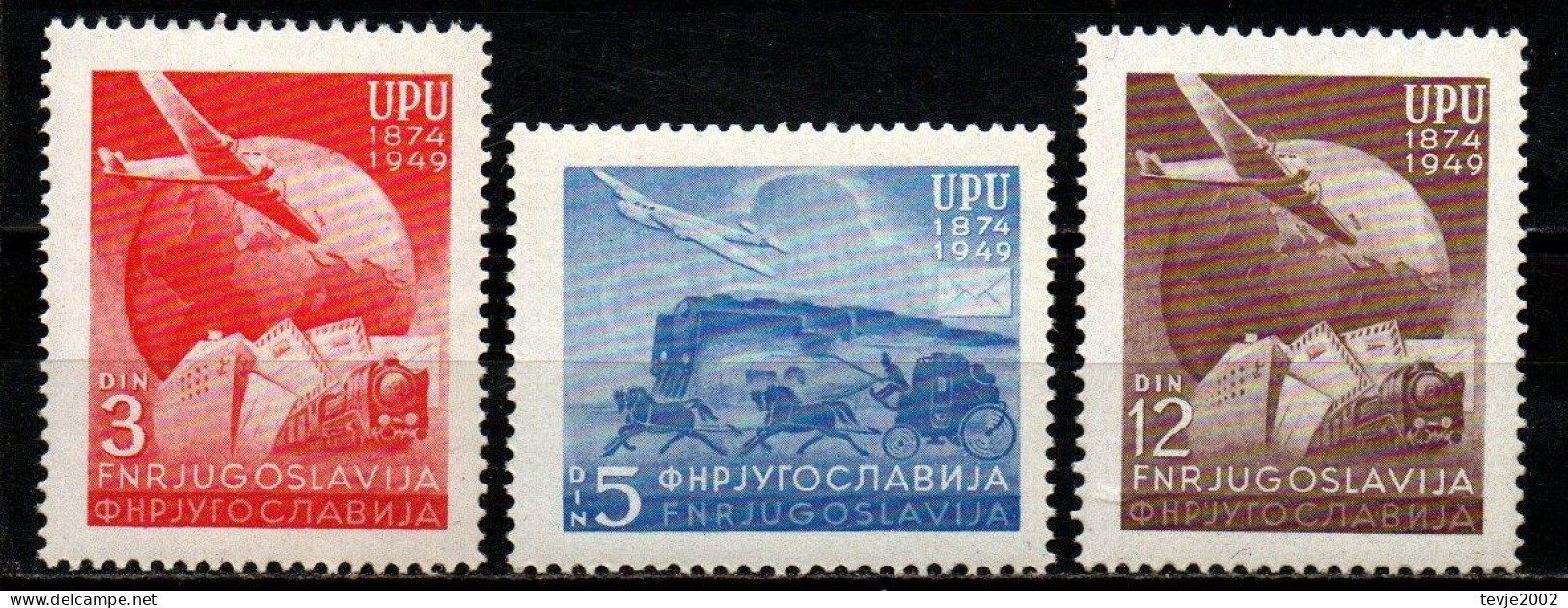 Jugoslawien 1949 - Mi.Nr. 578 - 580 - Postfrisch MNH - UPU - U.P.U.